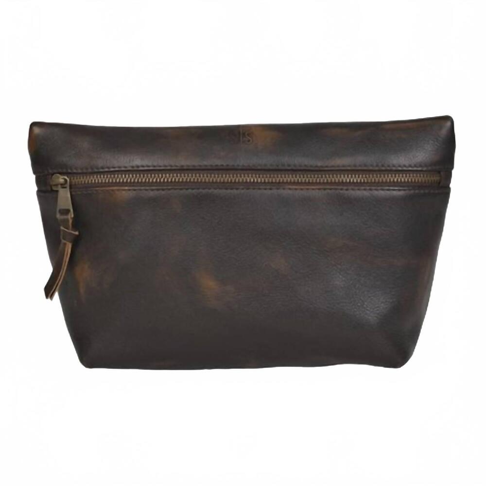 NEW STS RANCHWEAR women's pony express cosmetic pouch in brown